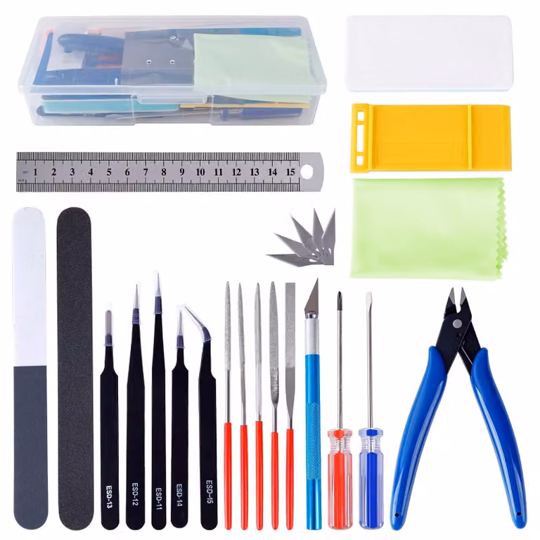 Set di strumenti per modellismo, composto da 21 pezzi, per l'assemblaggio e la riparazione
