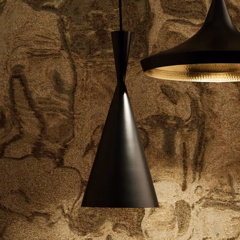Tom Dixon Lampada a sospensione Beat Tall, dimmerabile, Nero, Soggiorno / Sala da pranzo, Ottone, Design, Lampada a sospensione