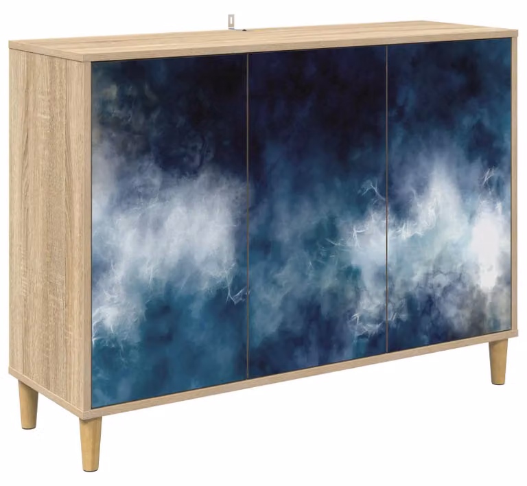 Mobiletto RAALTE Sonoma, dimensioni 102 x 33 x 75 cm, realizzato in legno ingegnerizzato