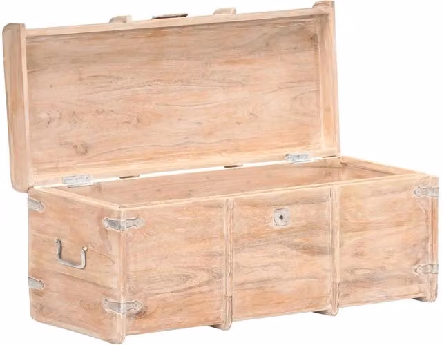 Baule 90x40x40 cm in Legno Massello di Acacia 289644