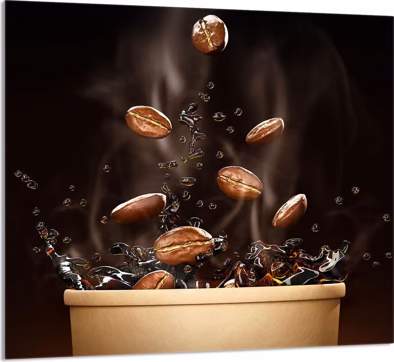 PIATTO IN VETRO PER CUCINA 65x60 Caffè