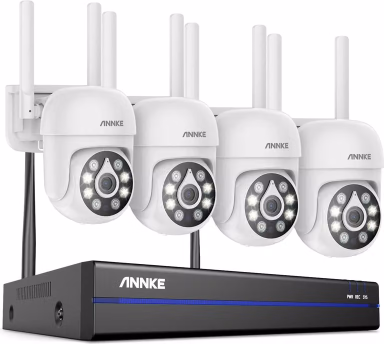 Kit di videosorveglianza, sistema CCTV, risoluzione 5MP, connettività 16 canali, 16CH NVR 4 pezzi telecamera