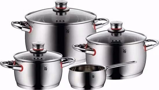 Set di pentole con coperchi 4 parti - duraturo - set di pentole da cucina di lusso - alta qualità - facile da pulire.