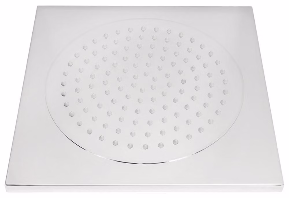Doccia a soffitto in acciaio inossidabile, con soffione ultrasottile per un flusso d'acqua rilassante, dimensioni 370 x 370 x 15 mm