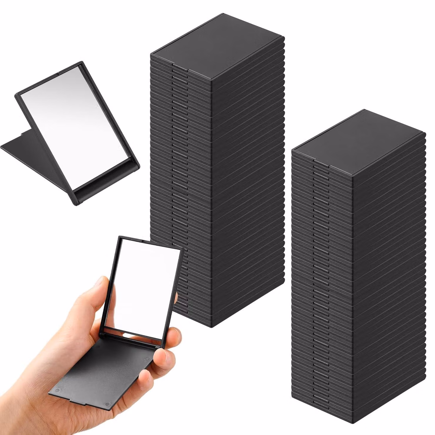 Omgoods - Set di 100 mini specchietti pieghevoli per il trucco