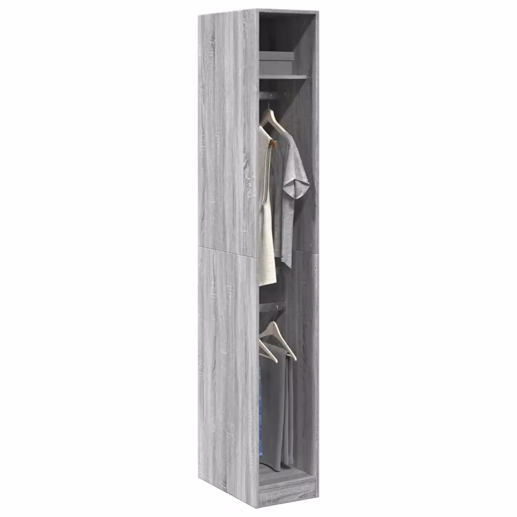 Armadio a muro Design In Grigio Sonoma in Legno Multistrato L: 30 cm, P: 50 cm, H: 200 cm – 2