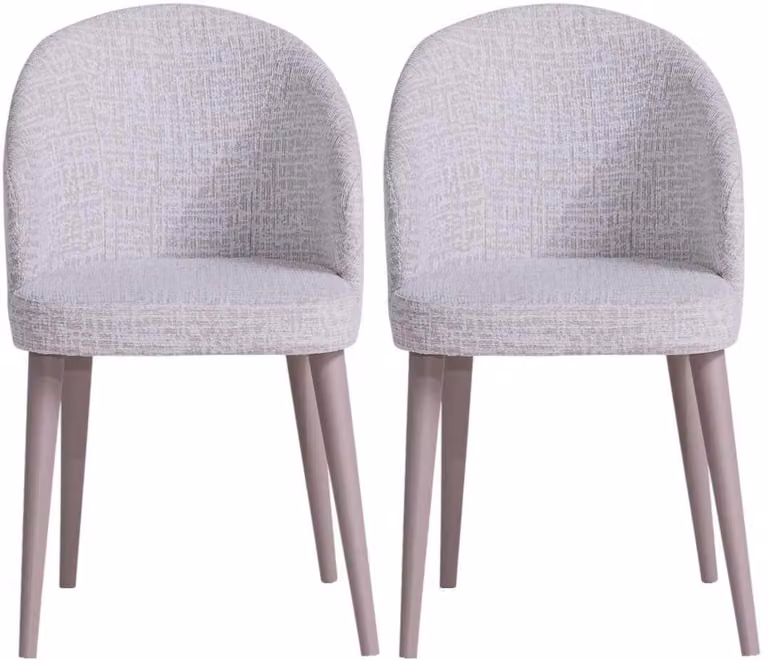 Sedia in stile moderno, colore bianco, da sala da pranzo, nuova, in legno, rivestita in tessuto, morbida e comoda