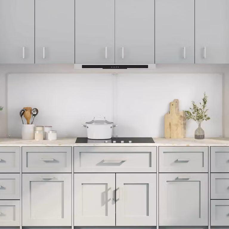 Set di 2 schienali da cucina in vetro vidaXL, trasparente, L: 100 cm, H: 60 cm
