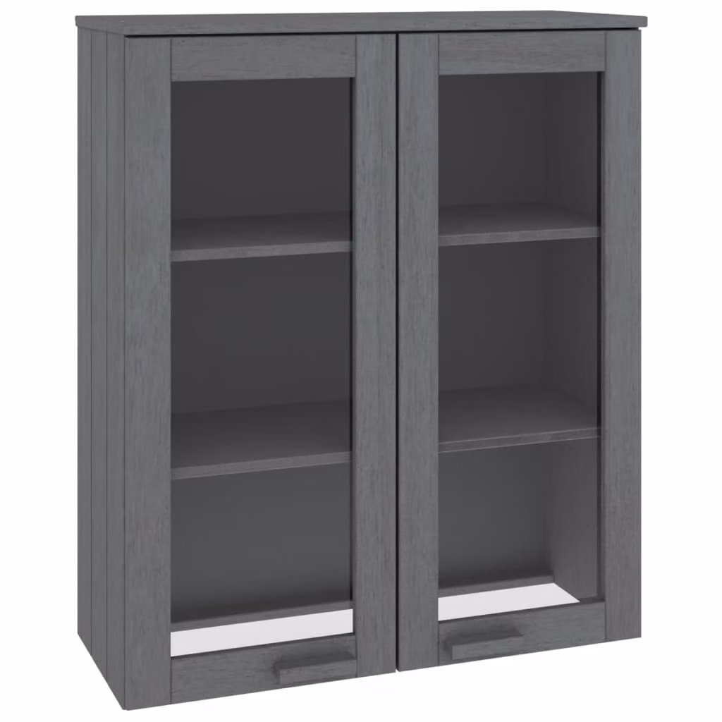 Scaffale Superiore per Credenza Grigio Scuro 85x35x100 cm Pino