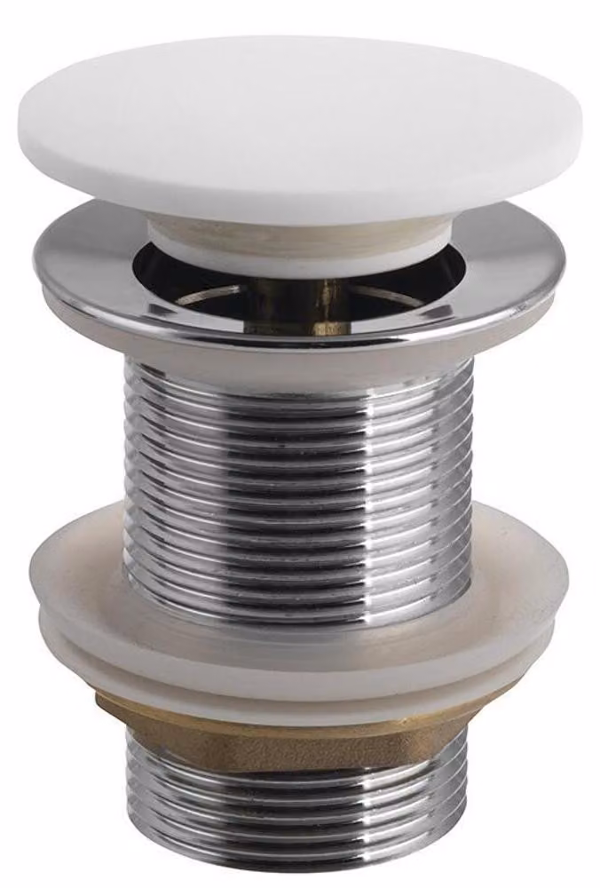 Set di scarico sottile per lavabo 5/4" bianco opaco