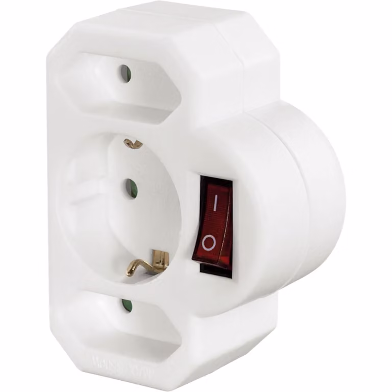 Multipresa Hama a 3 vie con interruttore Distributore di prese 2x Euro, 1x Schuko, max3500 W