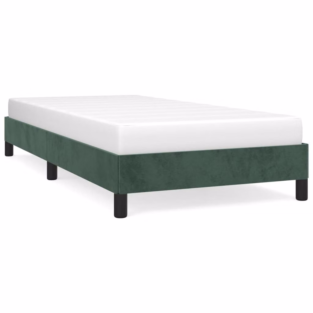 Giroletto senza Materasso Verde Scuro 80x200 cm in Velluto