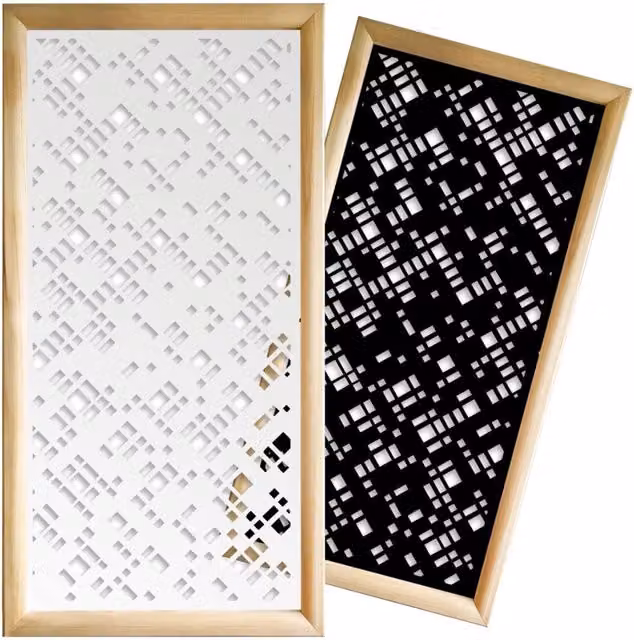 Moduli Decorativi PIXEL Signorbit in Legno e PVC, Colore Nero, L 73 cm x H 148 cm x P 64 cm