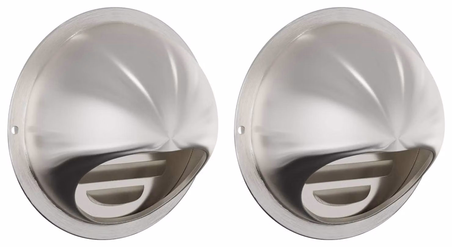Coperture per ventilazione d'aria 2 pcs Argento 80 mm
