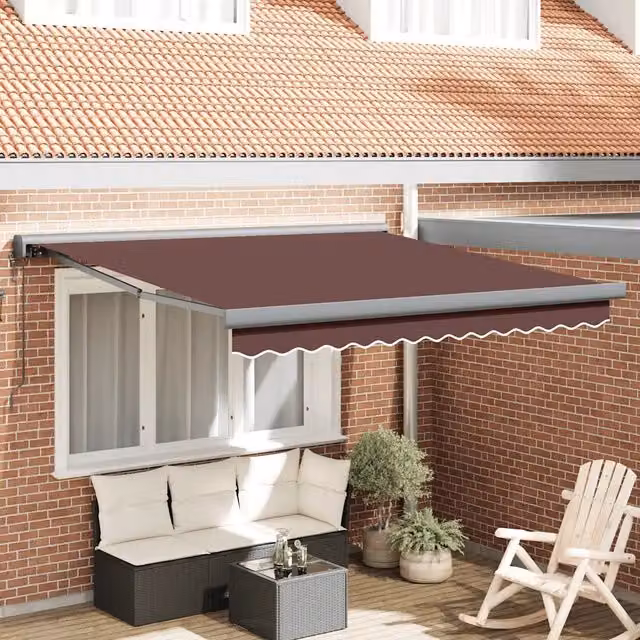 Tenda da Sole Retrattile Automatica Marrone 300x250 cm 3215733