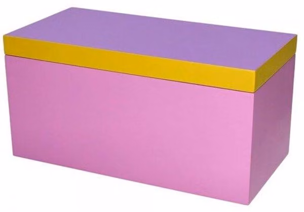 Contenitore regalo, modello Neo, rettangolare, disponibile nei colori lilla, giallo e rosa (13x26x13 cm)