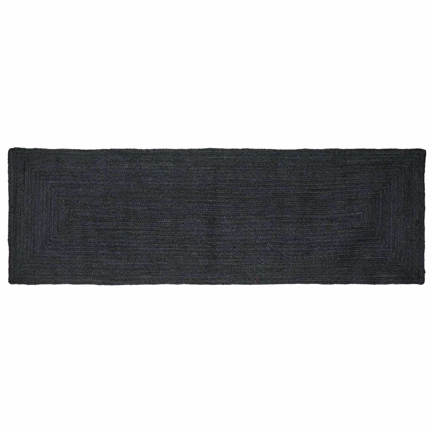 Tappeto da area moderno vidaXL in juta color antracite, L 80 cm x P 300 cm