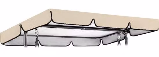 Dondolo - Idrorepellente - Parabrezza regolabile - Disco oscillante - Protezione rimovibile per il dondolo - Per dondolo a 3 posti - Esterno - Giardino - Piscina - Balcone - 190*132*15 cm
