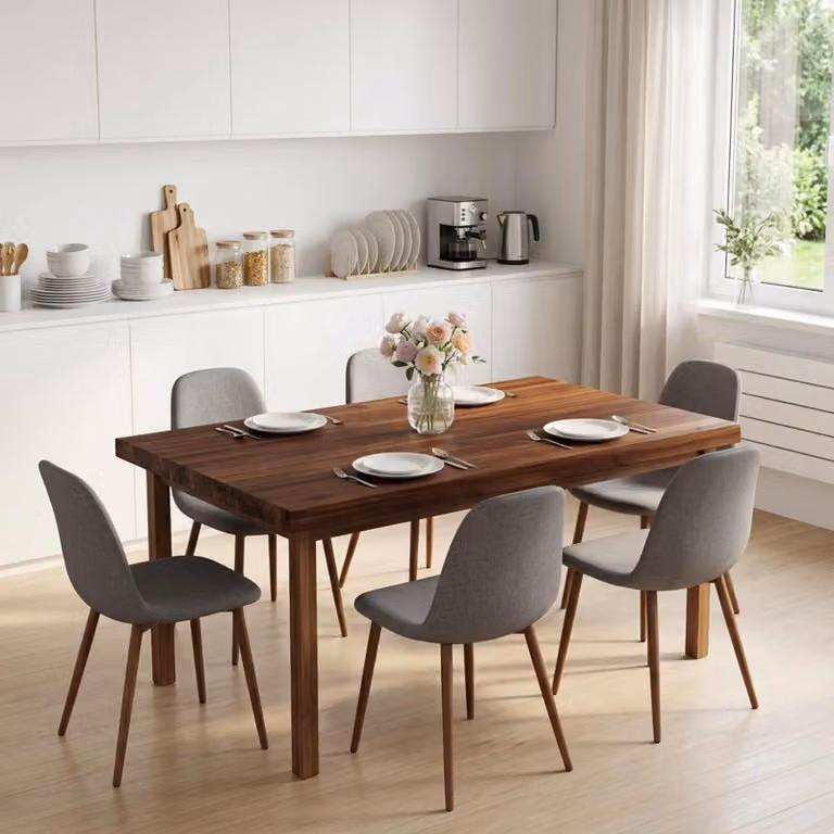 Piano del tavolo rettangolare in legno di acacia vidaXL, marrone, L 90 cm x P 60 cm x H 3,2 cm