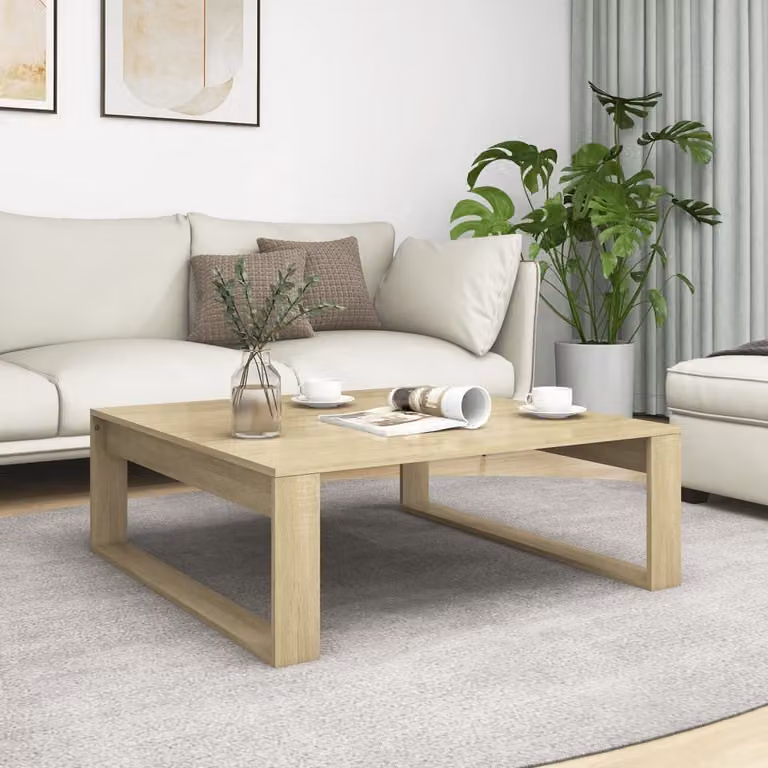 Maison Exclusive - Tavolino Sonoma in rovere 100x100x35 cm Materiale ligneo