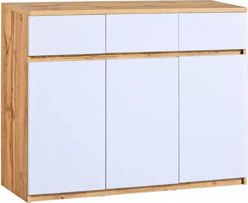 Cassettiera combinata CARYM - rovere wotan / bianco