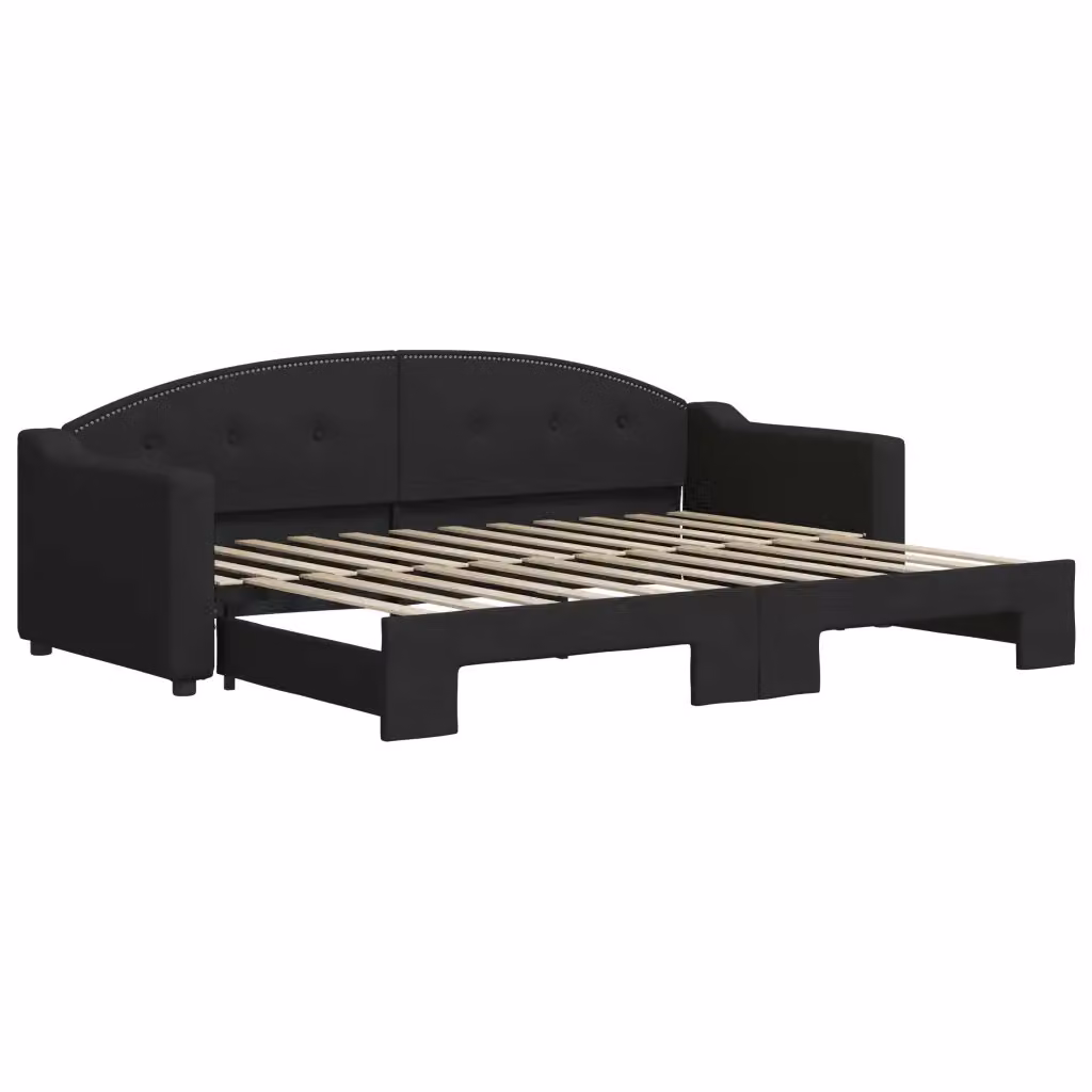 Divano Letto con Letto Estraibile Design Mania Nero in Tessuto – 2