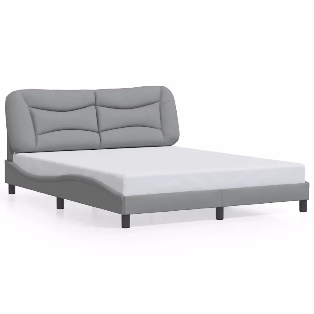 Giroletto senza materasso vidaXL Hvar moderno in tessuto grigio, L 160 x P 200 cm – 2