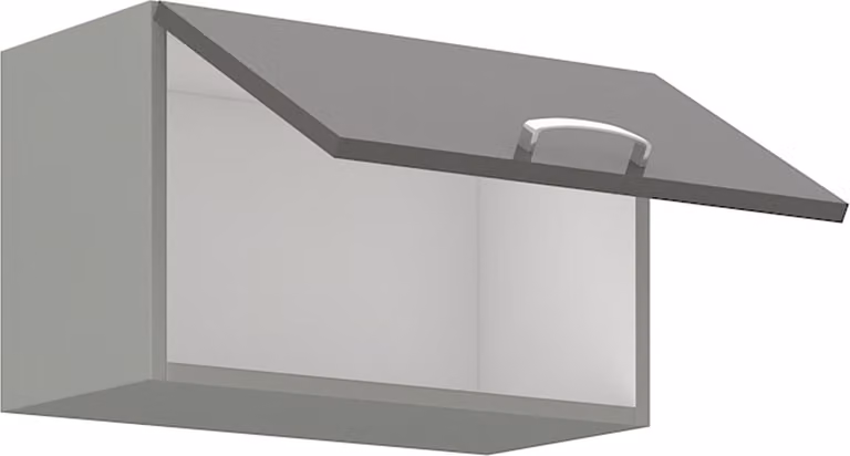 Mobile cucina superiore chiuso 60 cm RONG 1 - grigio / grigio lucido