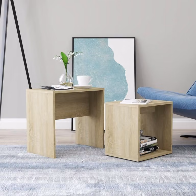 Maison Exclusive - Set tavolino Sonoma in rovere 48 x 30 x 45 cm Materiale ligneo