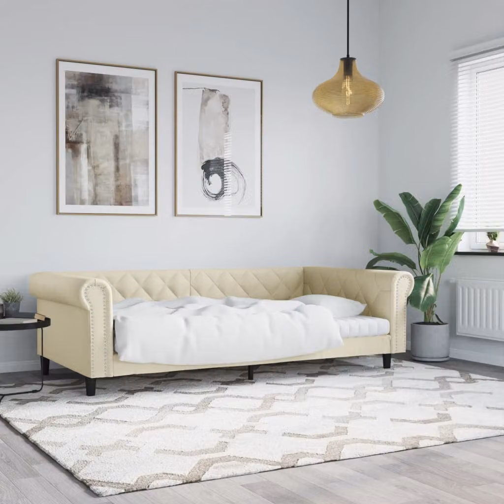 Letto da giorno vidaXL in similpelle beige L: 100 cm, P: 200 cm, H: 68 cm
