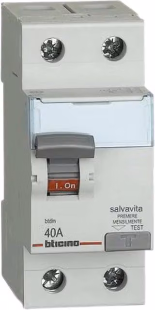 Interruttore differenziale salvavita BTicino G723AC40 2P 40A 30mA Tipo AC Bianco