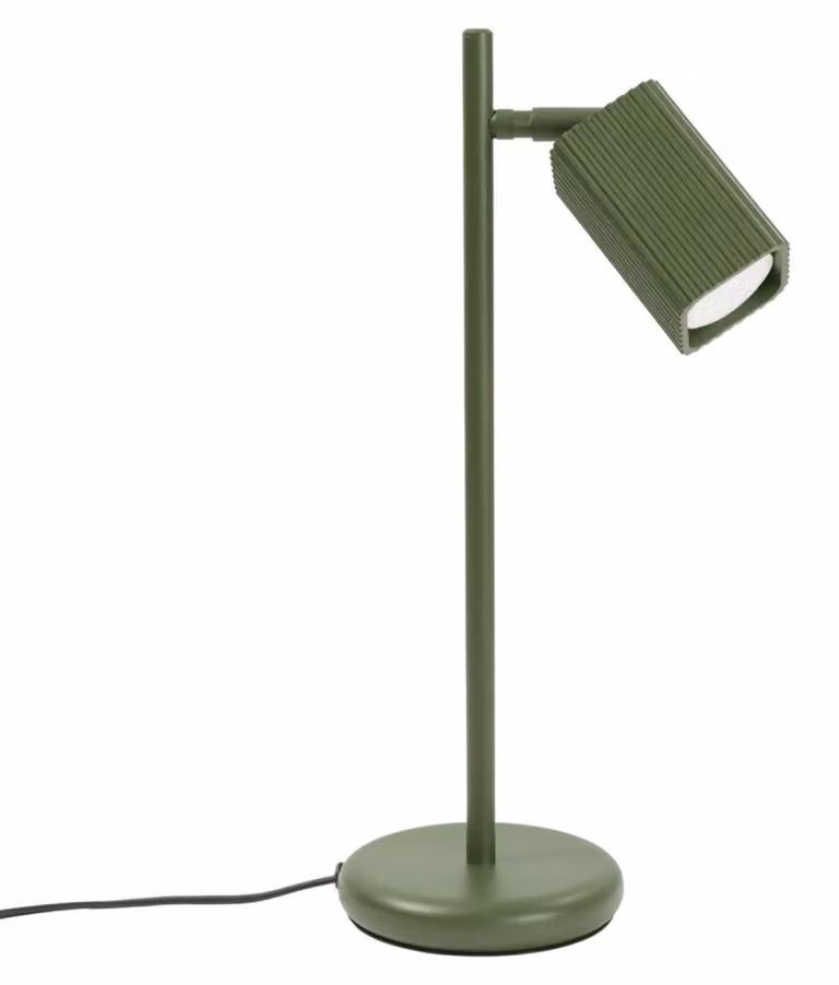 Lampada da tavolo RAYO verde oliva 1xGU10 10W alluminio 43x14,5x14,5cm Sollux Lighting