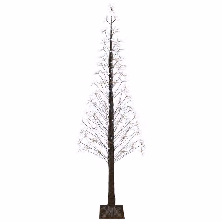 vidaXL Albero di Natale Starburst Marrone 240 cm Plastica 688 LED