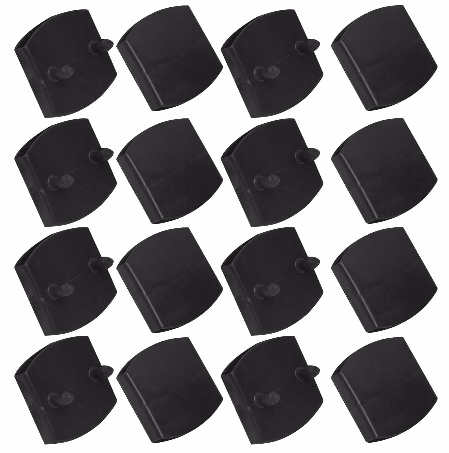 Set di copri-bocchette per tende veneziane, 22 pezzi, plastica, colore nero, dimensioni 5,5 x 0,9 cm