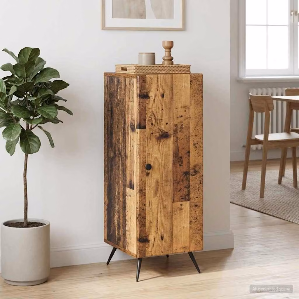 Credenza moderna vidaXL in legno ingegnerizzato color marrone, L/P/H: 33 x 34,5 x 90 cm