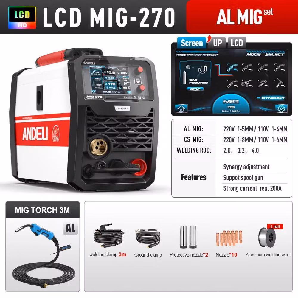 Saldatrice 4-in-1 leggera – Apparecchio di saldatura inverter con corrente di 200A – Design compatto