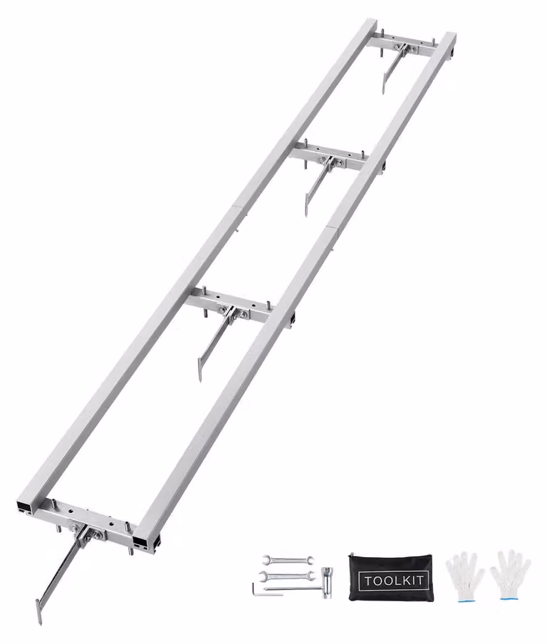 Guida per motosega - Rilascio guida per sega - Supporto per sega - Guida per motosega - Modello per sega - Lunghezza: 9 piedi