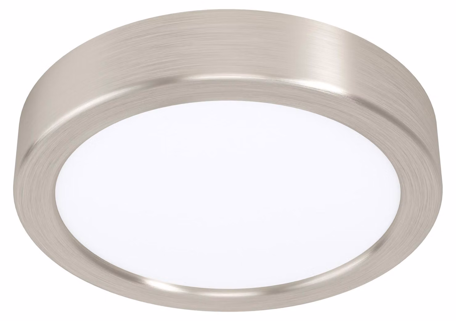 Eglo LED plafoniera a pannello Fueva 5 nichel opaco Ø16cm 11W 1350lm bianco caldo 3000K