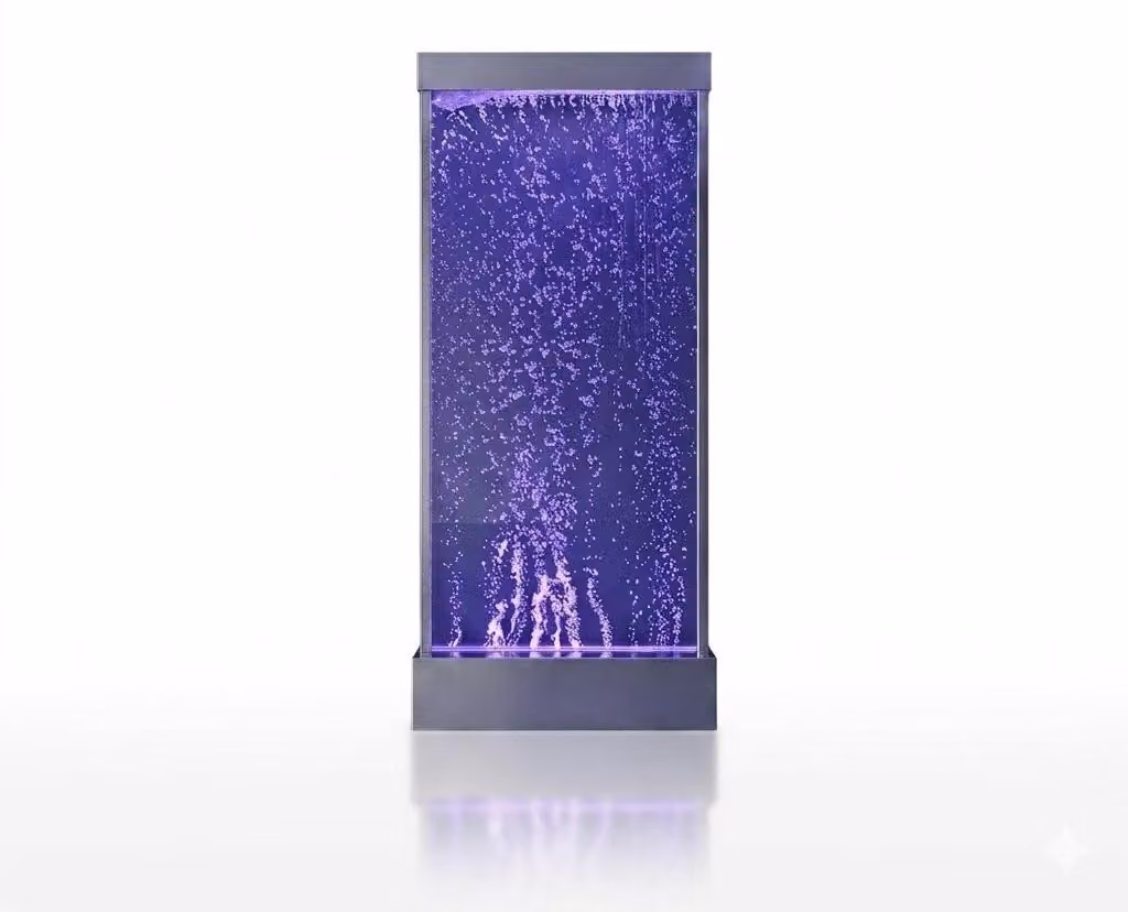 Wassersäule wasserwand Wasserfall Led Luxus Design Einrichtung Metall Trennwand