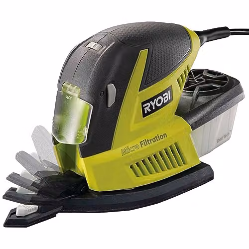 Ryobi Levigatrice Mouse Multiuso 3 in 1 180W - Delta, 1/3 foglio, prolunga