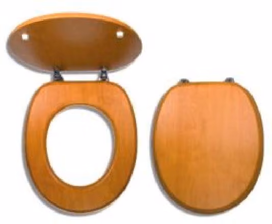 Sedile Novaservis in MDF impiallacciato WC/NOCE