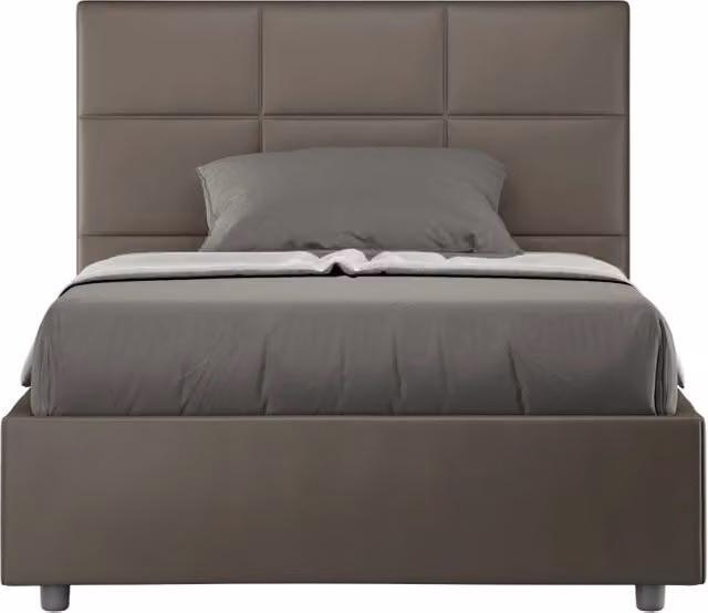 Letto Matrimoniale 160x200 cm Senza Rete Mika Cappuccino