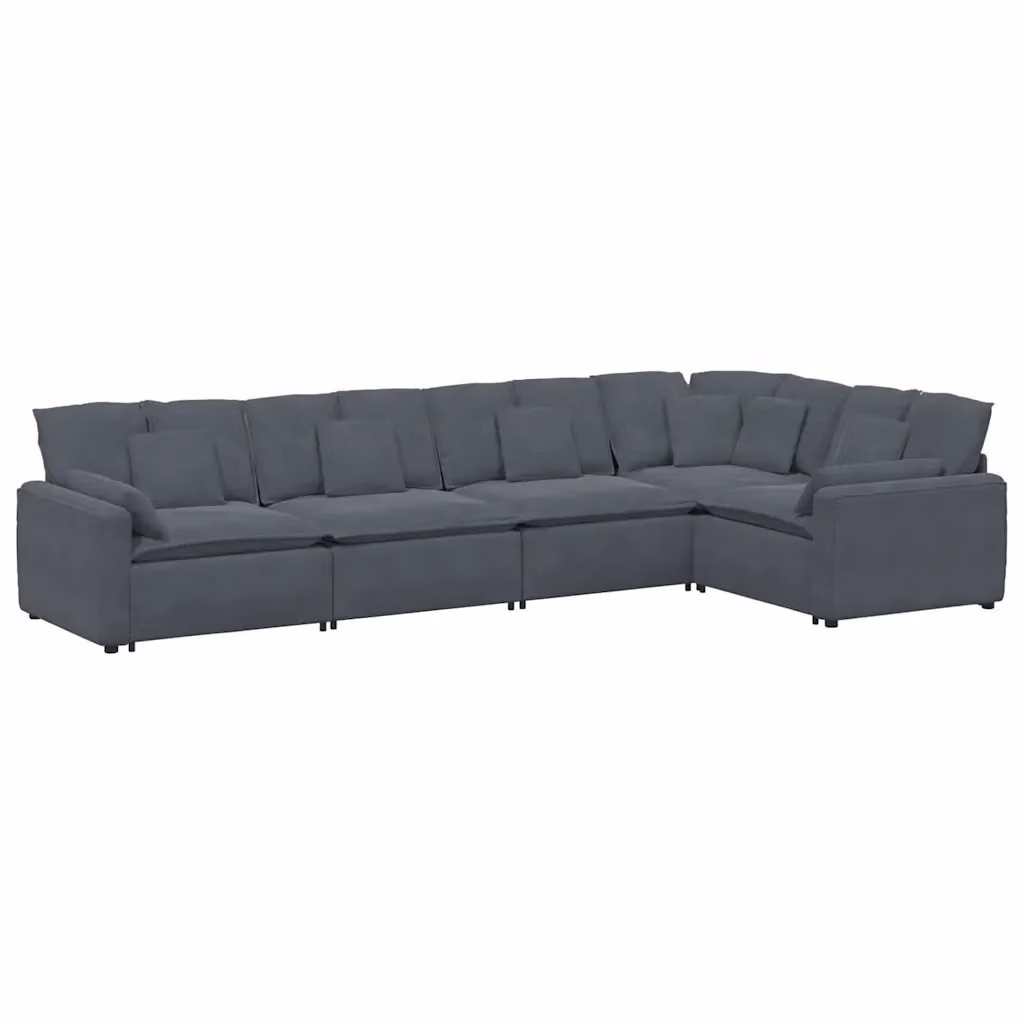 Divano Moderno con Cuscini in Velluto Grigio vidaXL – 2