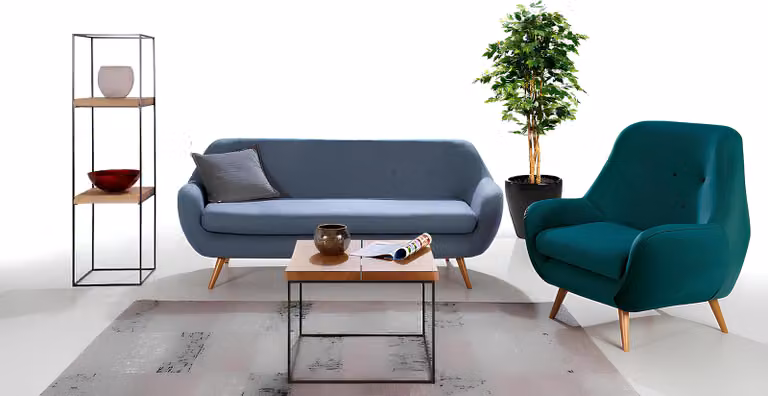 Sofagarnitur 2+1Sitzer Design Polster Modern Textil Stoff Sofas Couch Garnituren