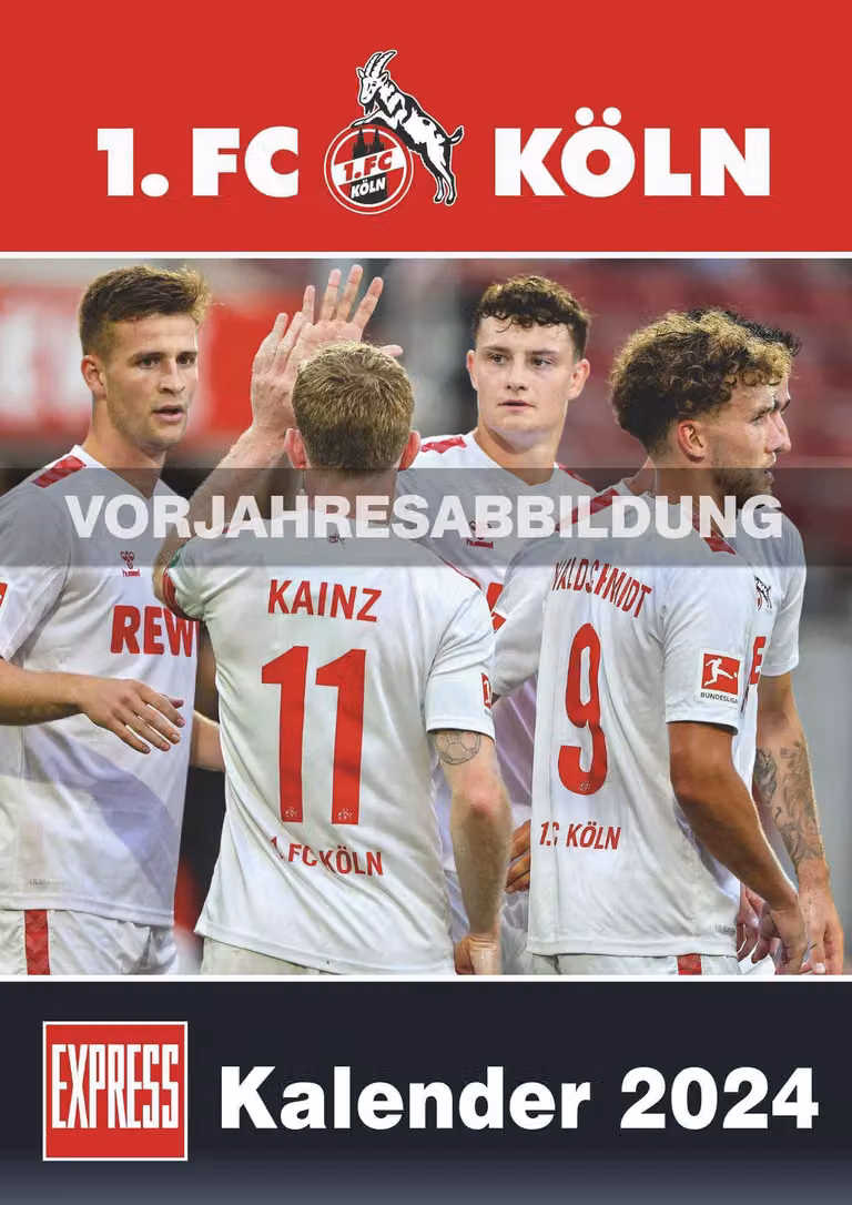 1. FC Köln 2025 - Calendario di calcio - Calendario per tifosi - Calendario da parete 29,7 x 42 cm