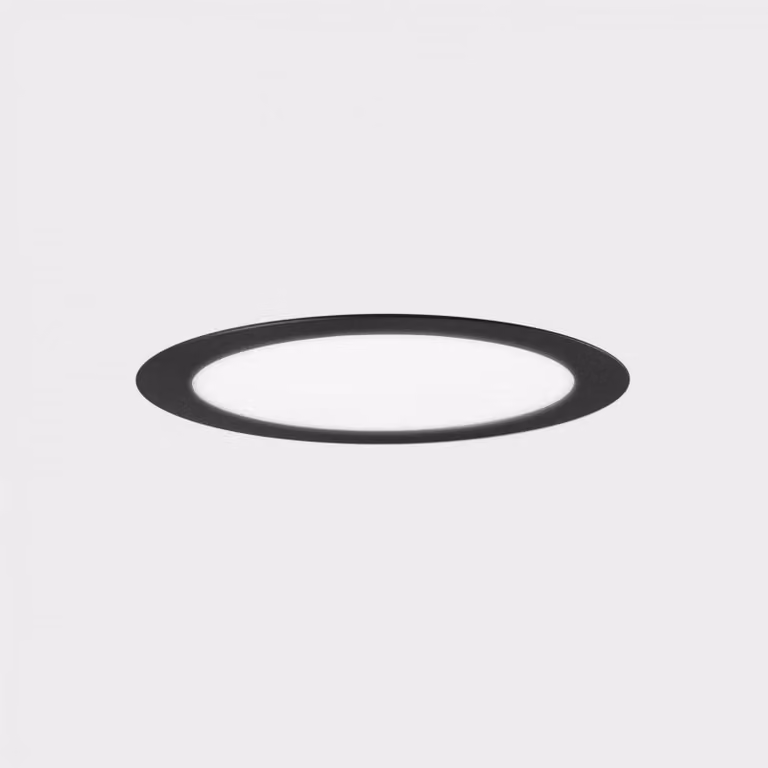 KOHL LIGHTING KOHL-Lighting DISC apparecchio da incasso con cornice 300 mm nero 24 W CRI 80 3000K PUSH
