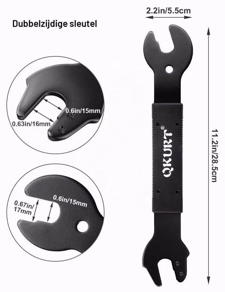 Chiave per pedali, strumento 3-in-1 per pedali da bicicletta