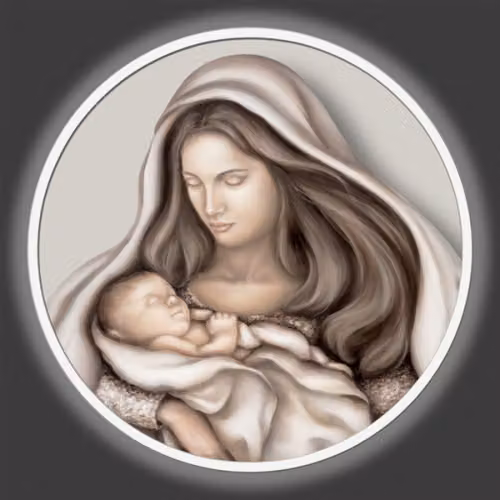 Quadro luminoso Abbraccio Materno Pintdecor