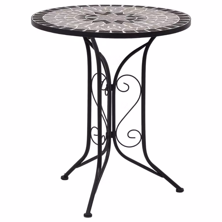 set bistrot 3 pezzi mosaico Vetroceramica grigio