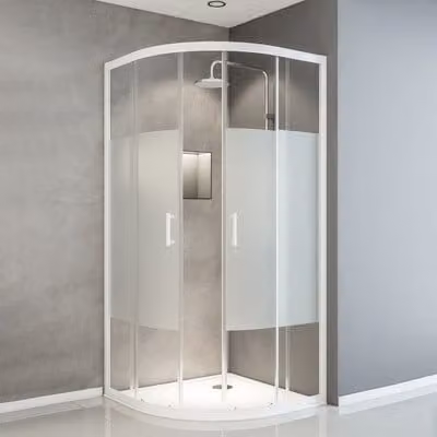 SCHULTE Cabina doccia angolare Sunny ExpressPlus R550, dimensioni 90 x 90 x 190 cm, finitura "Dezent Light", profilo di colore bianco alpino